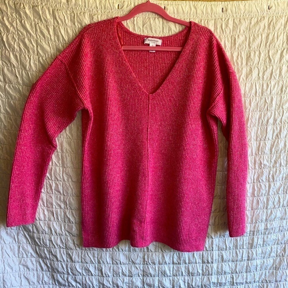 MOTHERHOOD MATERNITY oversize double knit sweater